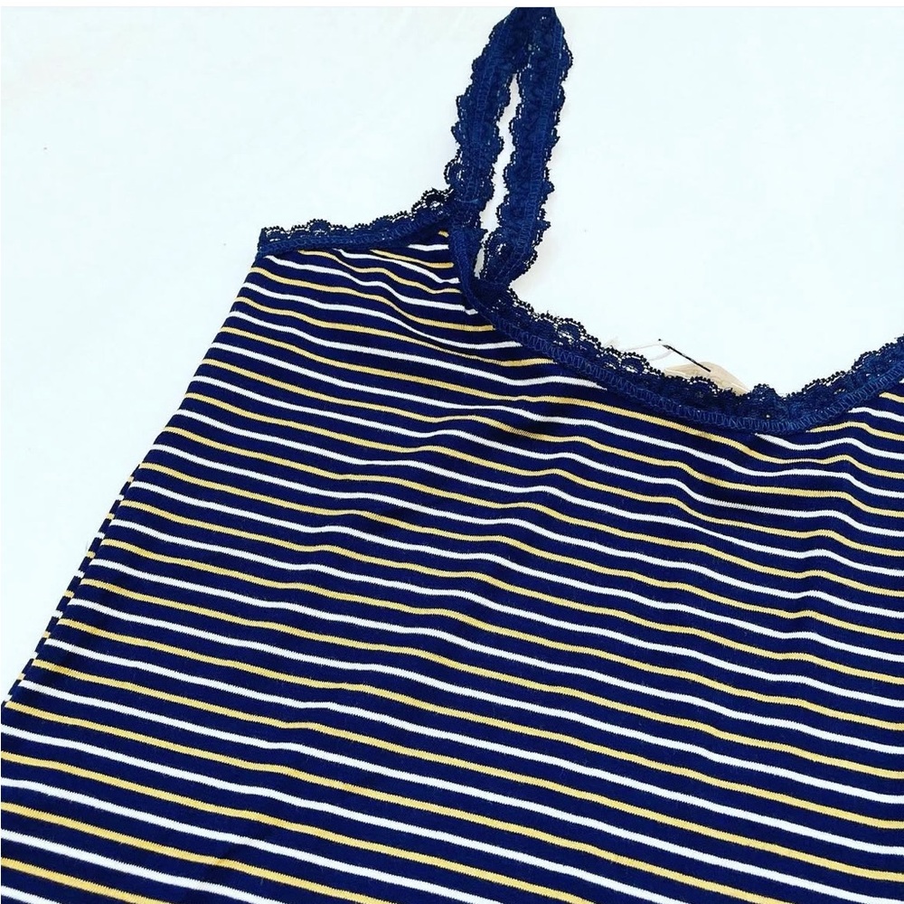 Striped Blue and Yellow Loungewear Set - Picture 2 of 6